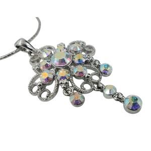 Vintage Butler 5th Avene Aurora Borealis Crystal Dangle Necklace – Unworn